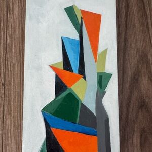 Abstract Geometric Canvas Art - Multicolor